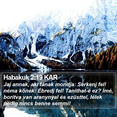 Habakuk 2:19 KAR Bible Verse Image