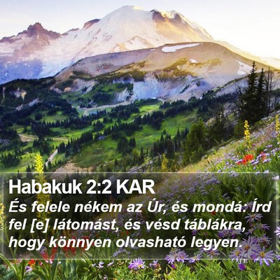 Habakuk 2:2 KAR Bible Verse Image