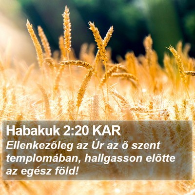 Habakuk 2:20 KAR Bible Verse Image