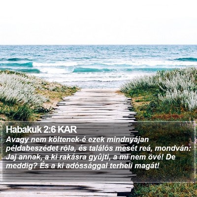 Habakuk 2:6 KAR Bible Verse Image