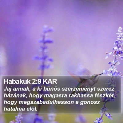 Habakuk 2:9 KAR Bible Verse Image