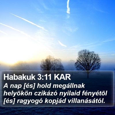 Habakuk 3:11 KAR Bible Verse Image