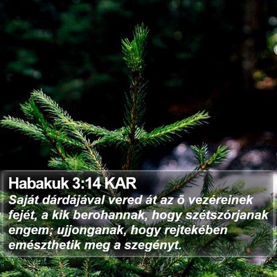 Habakuk 3:14 KAR Bible Verse Image
