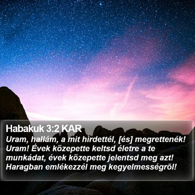 Habakuk 3:2 KAR Bible Verse Image
