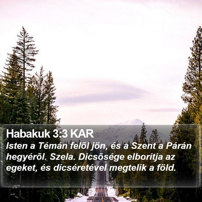 Habakuk 3:3 KAR Bible Verse Image
