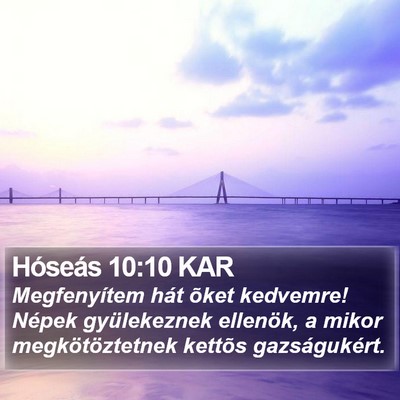 Hóseás 10:10 KAR Bible Verse Image