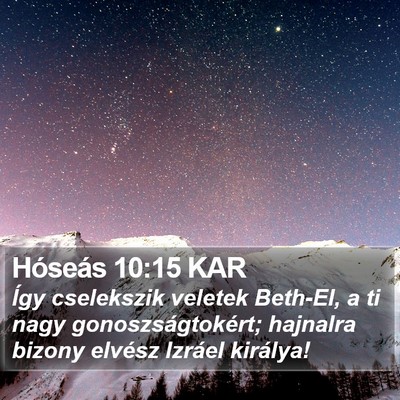 Hóseás 10:15 KAR Bible Verse Image