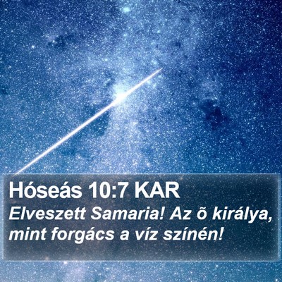 Hóseás 10:7 KAR Bible Verse Image