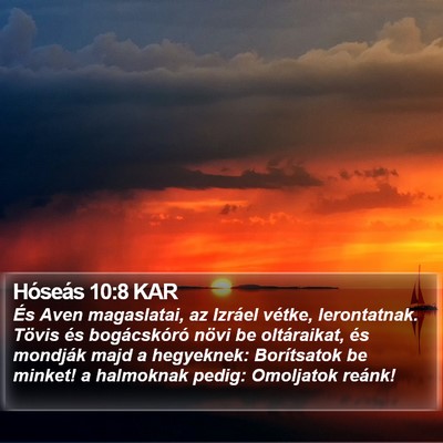 Hóseás 10:8 KAR Bible Verse Image