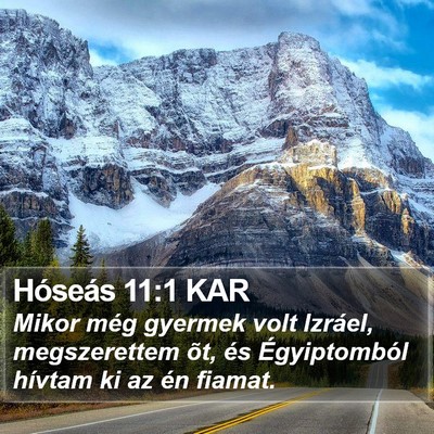 Hóseás 11:1 KAR Bible Verse Image