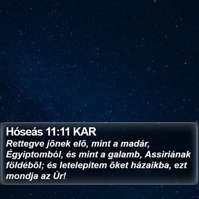 Hóseás 11:11 KAR Bible Verse Image