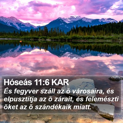 Hóseás 11:6 KAR Bible Verse Image
