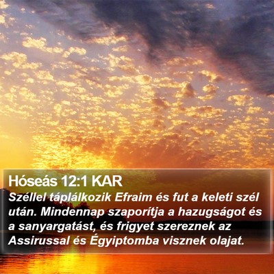 Hóseás 12:1 KAR Bible Verse Image