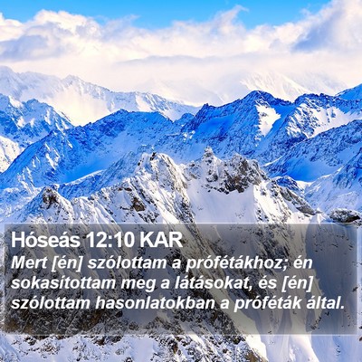 Hóseás 12:10 KAR Bible Verse Image
