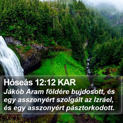 Hóseás 12:12 KAR Bible Verse Image