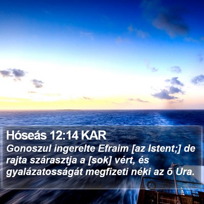 Hóseás 12:14 KAR Bible Verse Image