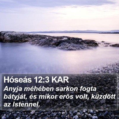 Hóseás 12:3 KAR Bible Verse Image
