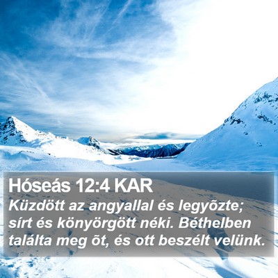 Hóseás 12:4 KAR Bible Verse Image