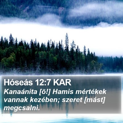 Hóseás 12:7 KAR Bible Verse Image