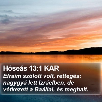 Hóseás 13:1 KAR Bible Verse Image