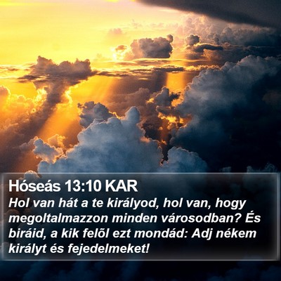 Hóseás 13:10 KAR Bible Verse Image