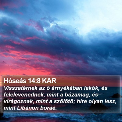 Hóseás 14:8 KAR Bible Verse Image
