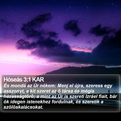 Hóseás 3:1 KAR Bible Verse Image