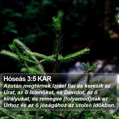 Hóseás 3:5 KAR Bible Verse Image