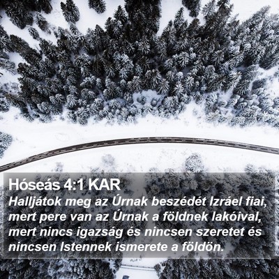 Hóseás 4:1 KAR Bible Verse Image