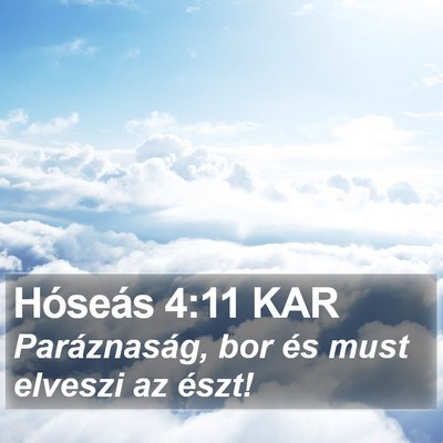 Hóseás 4:11 KAR Bible Verse Image