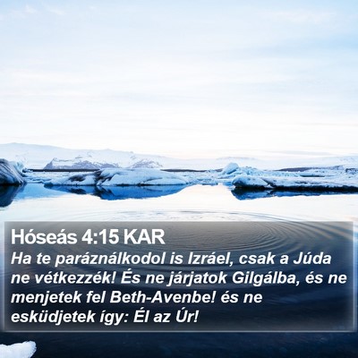 Hóseás 4:15 KAR Bible Verse Image