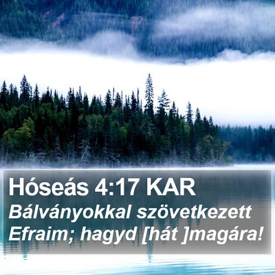 Hóseás 4:17 KAR Bible Verse Image