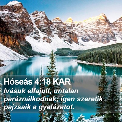 Hóseás 4:18 KAR Bible Verse Image