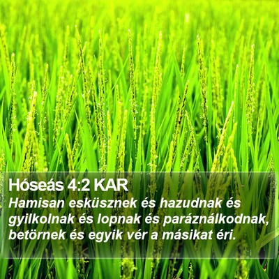 Hóseás 4:2 KAR Bible Verse Image