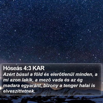 Hóseás 4:3 KAR Bible Verse Image