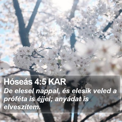Hóseás 4:5 KAR Bible Verse Image