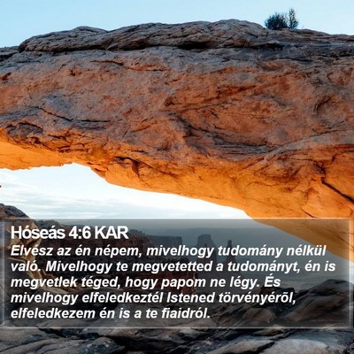 Hóseás 4:6 KAR Bible Verse Image