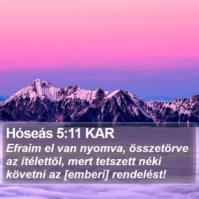 Hóseás 5:11 KAR Bible Verse Image