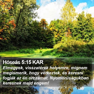 Hóseás 5:15 KAR Bible Verse Image
