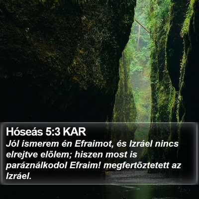 Hóseás 5:3 KAR Bible Verse Image