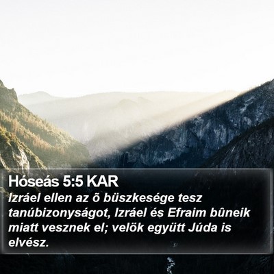 Hóseás 5:5 KAR Bible Verse Image