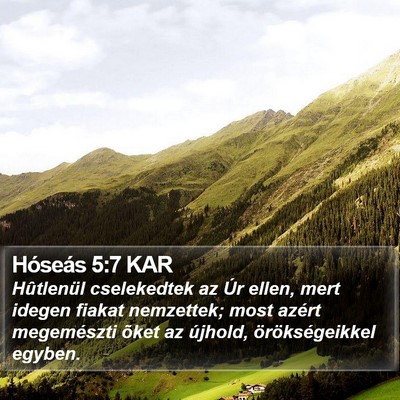 Hóseás 5:7 KAR Bible Verse Image