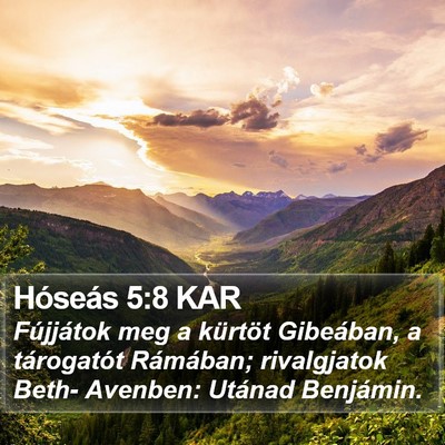 Hóseás 5:8 KAR Bible Verse Image