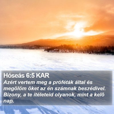 Hóseás 6:5 KAR Bible Verse Image