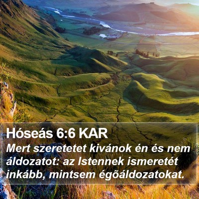 Hóseás 6:6 KAR Bible Verse Image