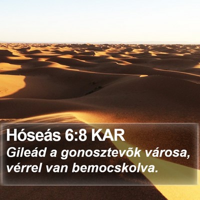 Hóseás 6:8 KAR Bible Verse Image