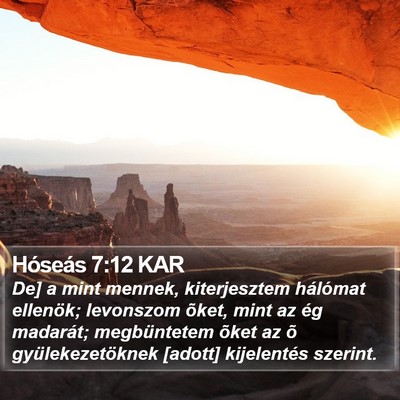 Hóseás 7:12 KAR Bible Verse Image
