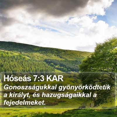 Hóseás 7:3 KAR Bible Verse Image