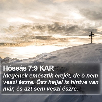Hóseás 7:9 KAR Bible Verse Image