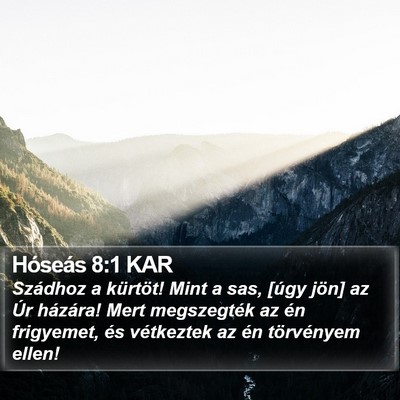 Hóseás 8:1 KAR Bible Verse Image